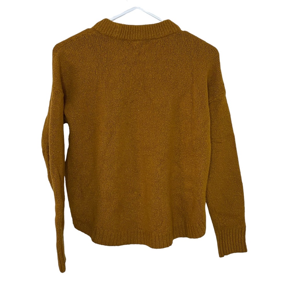 Madewell Womens XS Rust Brown Orange Demi Side Button Sweater Pullover - Picture 4 of 4